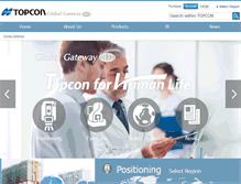 Tablet Screenshot of global.topcon.com